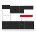 Ver imagem 5 de Cozinha Pérola com Rodapé 5 Peças Torre Quente Aéreo 3 Portas Balcão 120 Balcão 80 e Basculante