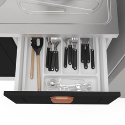 Cozinha Pérola com Rodapé 5 Peças Torre Quente Aéreo 3 Portas Balcão 120 Balcão 80 e Basculante - 15