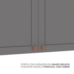 Cozinha Pérola com Rodapé 5 Peças Torre Quente Aéreo 3 Portas Balcão 120 Balcão 80 e Basculante Yesc - 13