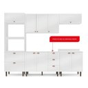 Ver imagem 5 de Cozinha Pérola Completa 5 Peças Torre Quente Aéreo 3 Portas Balcão 120 Balcão 80 e Basculante Yescas