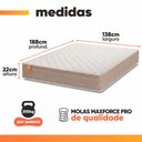 Ver imagem 4 de Colchão Casal Molas Qatar 138x188x22cm Bege/Branco Inducol