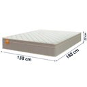 Ver imagem 2 de Colchão Casal Molas Qatar 138x188x22cm Bege/branco Inducol