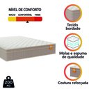 Ver imagem 4 de Colchão Casal Molas Qatar 138x188x22cm Bege/branco Inducol