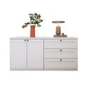 Ver imagem 2 de Cômoda para Quarto 158 Cm com 2 Portas e 3 Gavetas 100% Mdf Cor:branco Fosco