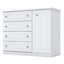 Ver imagem 5 de Conjunto Quarto Henn Americana 2 Peças 5 Portas 8 Gavetas Branco