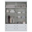 Ver imagem 3 de Conjunto Quarto Henn Americana 2 Peças 5 Portas 8 Gavetas Branco