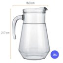 Ver imagem 2 de Jogo de 3 Jarras Bar Sempre Sucos ou Drinks 1,5l Nadir Figueiredo Vidro Transparentes