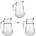 Ver imagem 5 de Jogo de 3 Jarras Bar Sempre Sucos ou Drinks 1,5l Nadir Figueiredo Vidro Transparentes