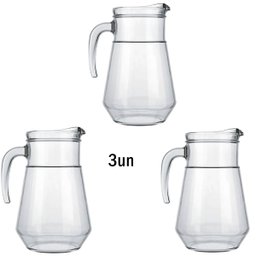 Jogo de 3 Jarras Bar Sempre Sucos ou Drinks 1,5l Nadir Figueiredo Vidro Transparentes - 5