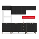 Ver imagem 5 de Cozinha Pérola Completa 5 Peças Torre Quente Aéreo 3 Portas Balcão 120 Balcão 80 e Basculante Yescasa