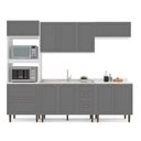 Ver imagem 3 de Cozinha Pérola Completa 5 Peças Torre Quente Aéreo 3 Portas Balcão 120 Balcão 80 e Basculante Yescas