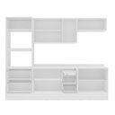 Ver imagem 6 de Cozinha Pérola com Tampo e Rodapé 5 Peças Torre Quente Aéreo 3 Portas Basculante Balcão 120 e de 80 