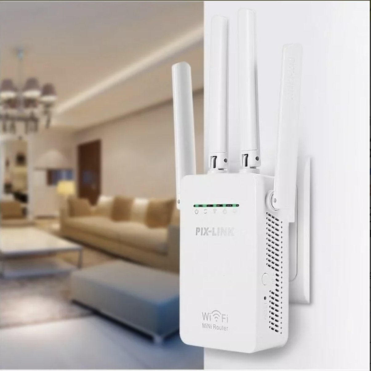 Repetidor Roteador Wifi Amplificador de Sinal wireless 4 Antenas 1200mbps Lv-wr09 - 5