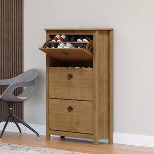 Sapateira 3 Gavetas Topázio 100% Madeira Maciça