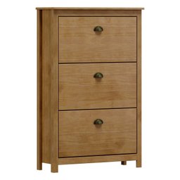 Sapateira para Quarto de Madeira Maciça com 3 Gavetas Topázio  - 3