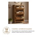 Ver imagem 6 de Sapateira Madeira Maciça 3 Gavetas Topázio Marrom/Freijó