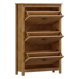 Sapateira para Quarto de Madeira Maciça com 3 Gavetas Topázio  - 5