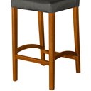 Ver imagem 6 de Kit 3 Banquetas Dubai Alta Bar Luxo Pés em Madeira Maciça Área Gourmet Balcão Sacada Hall Cor Cinza