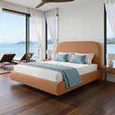 Ver imagem 4 de Cama Queen Flutuante com Cabeceira 160cm Aura W01 Couríssimo Mocca - Lyam Decor