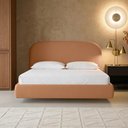 Ver imagem 3 de Cama Queen Flutuante com Cabeceira 160cm Aura W01 Couríssimo Mocca - Lyam Decor