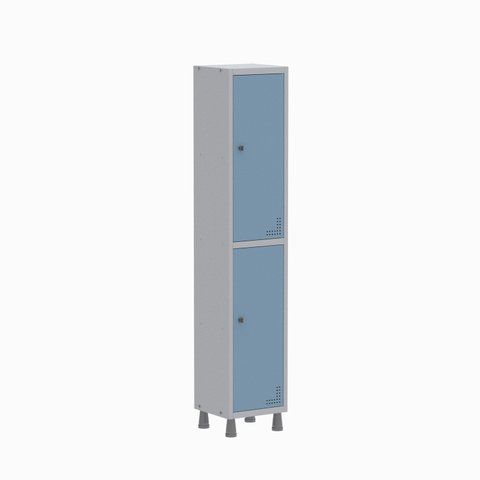 Armário Locker Guarda Volume Aço Light 2 portas 34,5x179,5cm com prateleira interna
