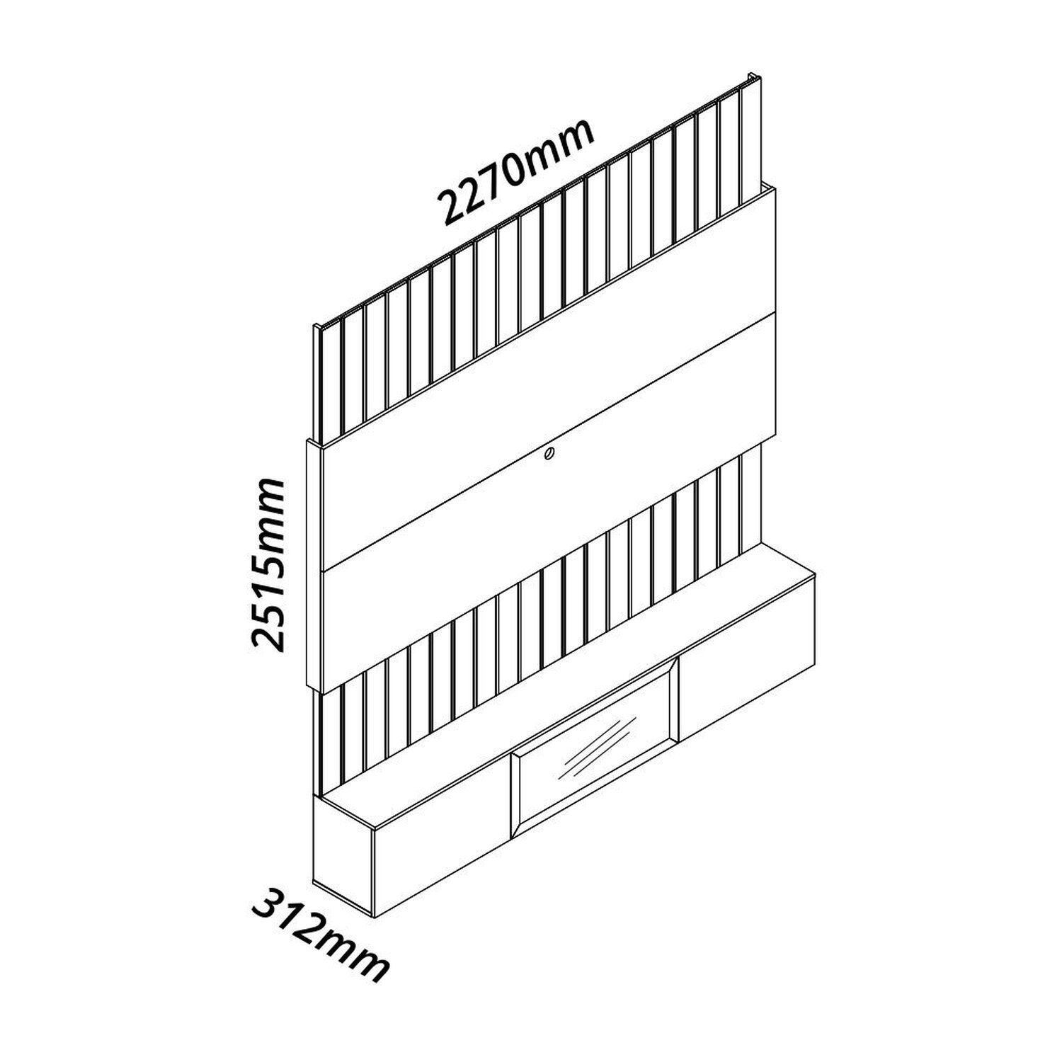 Estante Home para Tv até 85 Polegadas com Led 230cm Soberano Reflecta - 4