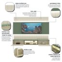 Ver imagem 7 de Estante para TV e Home Theater até 90 Polegadas com Vidro Reflecta 100% MDF 227cmx251,5cm Led Soberano Verde