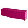 Kit Helena Cabeceira de Cama Painel e Calçadeira Baú Casal 140 Cm Suede Rosa Pink Eli Móveis e - 3