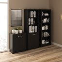 Ver imagem 2 de Conjunto para Escritório Preto 3 Peças Tecnomobili