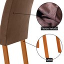 Ver imagem 5 de Mesa de Jantar Carolina Tampo 180cm MDF com Vidro Canto Copo e 6 Cadeiras Melissa