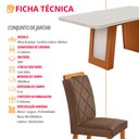 Ver imagem 7 de Mesa de Jantar Carolina Tampo 180cm MDF com Vidro Canto Copo e 6 Cadeiras Melissa