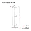 Ver imagem 4 de Armário Locker Guarda Volume Aço Light 2 portas 34,5x179,5cm com prateleira interna