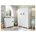 Ver imagem 6 de Cômoda e Guarda Roupa Infantil Ane Branco Brilho – Phoenix Baby