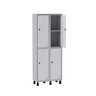 Armário Locker Guarda Volume Aço Light 4 portas 69x179,5cm com prateleira interna - 3