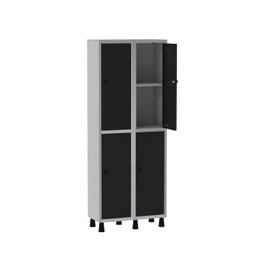 Armário Locker Guarda Volume Aço Light 4 portas 69x179,5cm com prateleira interna - 3