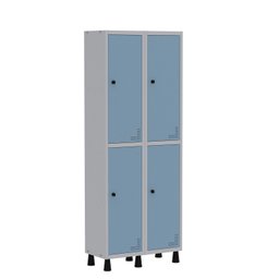 Armário Locker Guarda Volume Aço Light 4 portas 69x179,5cm com prateleira interna - 2