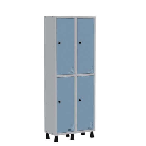 Armário Locker Guarda Volume Aço Light 4 portas 69x179,5cm com prateleira interna