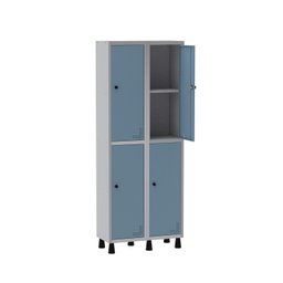 Armário Locker Guarda Volume Aço Light 4 portas 69x179,5cm com prateleira interna - 3