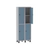 Armário Locker Guarda Volume Aço Light 4 portas 69x179,5cm com prateleira interna - 3