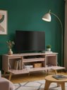 Ver imagem 3 de Rack para TV com Painel e Prateleira 150cm Retro MDF Rosa Dallas - On Móveis