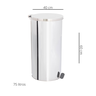 Lixeira em Aço Inox 75l Pedal Redonda - 3