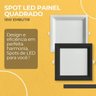 Plafon Painel Embutir de Led Preto Quadrado 18w Recuado Bivolt Branco Neutro 4000k - 3
