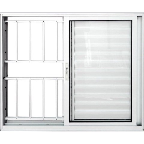 Veneziana de Aluminio 3 Folhas com Grade Linha Premium:1,20 X 1,20/branco