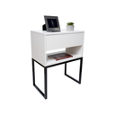 Ver imagem 1 de Kit Mesa de Cabeceira Industrial Eco 50 Base Preta - Enviamos Montado