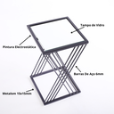 Ver mais imagens de Mesa Pequena de Centro/canto com Tampo de Vidro 45x27x27 Preto