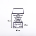 Ver imagem 7 de Mesa Pequena de Centro/canto com Tampo de Vidro 45x27x27 Preto