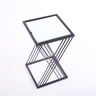 Mesa Pequena de Centro/canto com Tampo de Vidro 45x27x27 Preto - 5