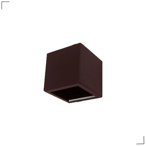 Arandela Pergolado 1 Foco Alumínio - Interno ou Externo:marrom