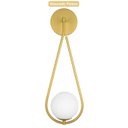 Ver imagem 2 de Arandela Luminária Gota Globo 12 Cm Moderno Dourado Fosco Bf Decor Arandela Gota Globo 12