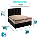 Ver imagem 2 de Cama Box Bau com Colchão Casal D45 Belmont Hellen + Cabeceira Preto